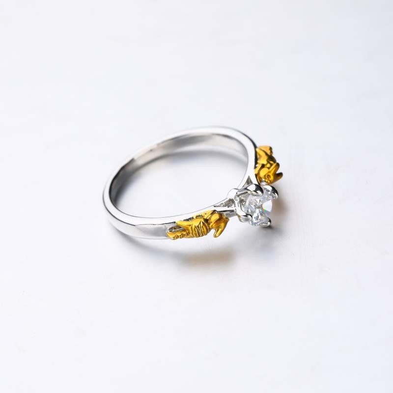 Crystal Crown Copper Ring Unisex Cosplay Jewelry Accessory