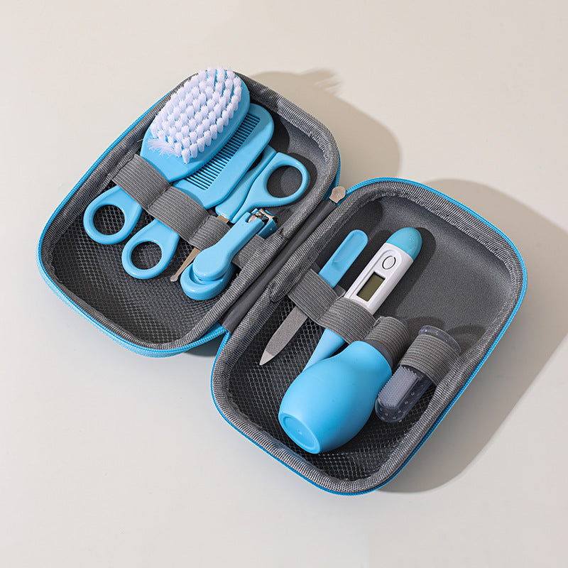 8-Piece Baby Nail Care Set – Nail Clippers, Scissors & Grooming Tools in EVA Bag
