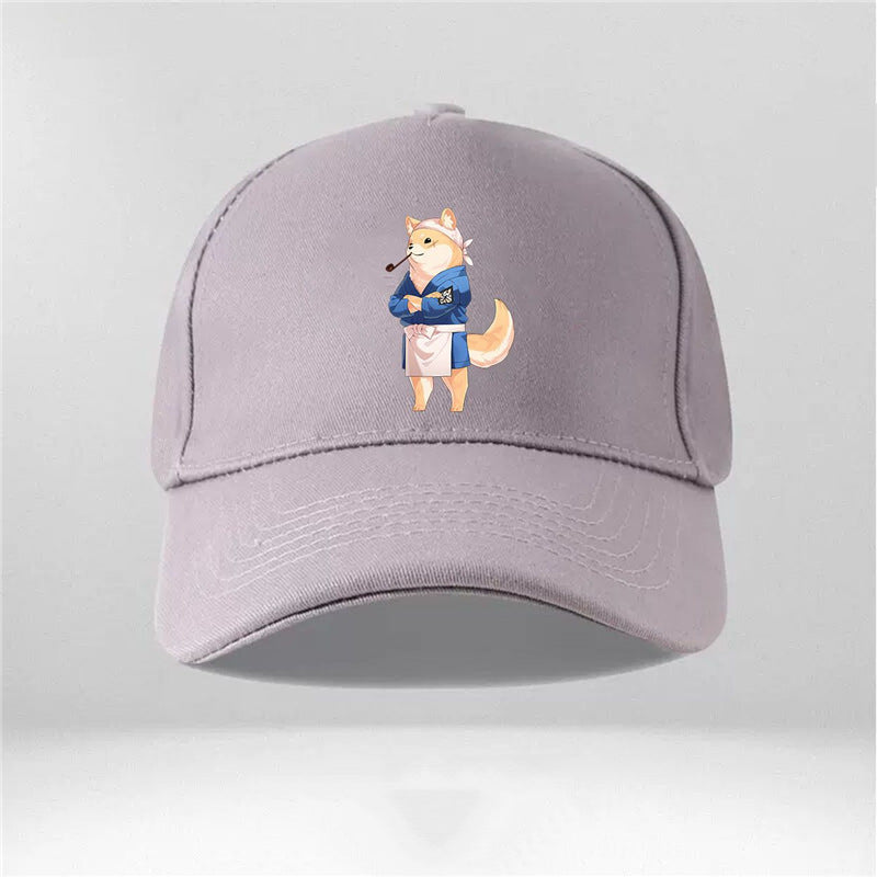Cartoon Dog Shiba Inu Couple Peaked Cap for Men and Women – New Trendy Adjustable Hat