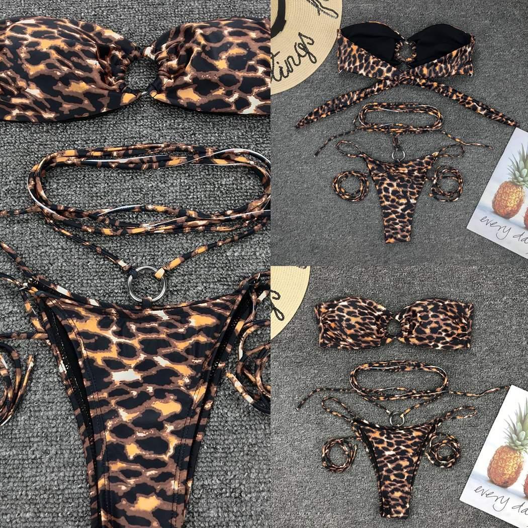 Women’s Leopard Print Bikini Set – Beach Swimwear
