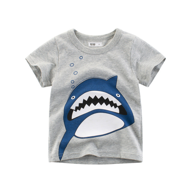 Kids Cotton Short Sleeve T Shirt Regular Fit Casual Top