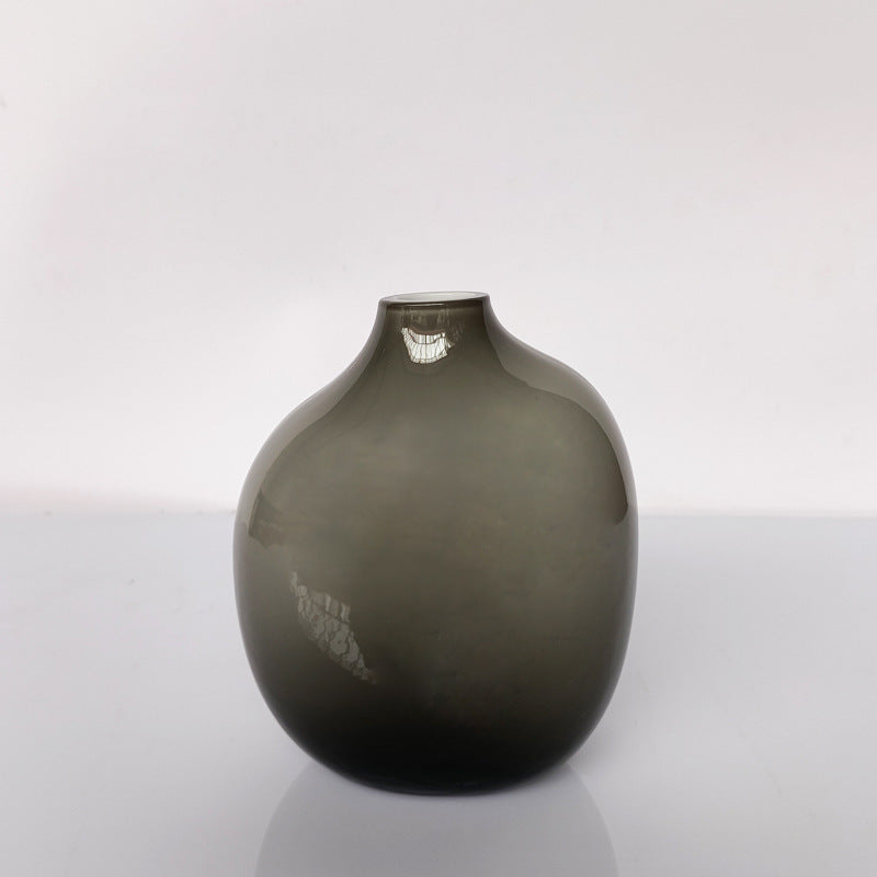 Nordic Light Luxury Glass Small Vase Ornament Decoration Retro