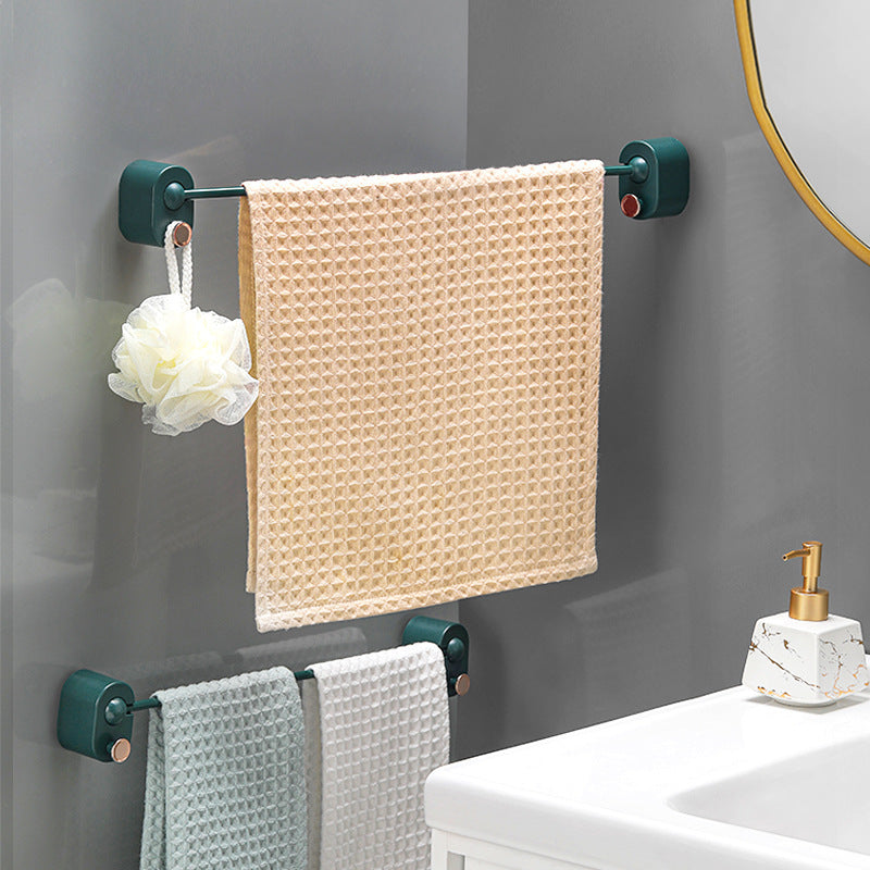 Perforation-Free Bathroom Towel Rack – No-Drill Adhesive Wall Mount
