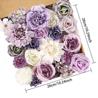 Purple white Dahlia silk flowe