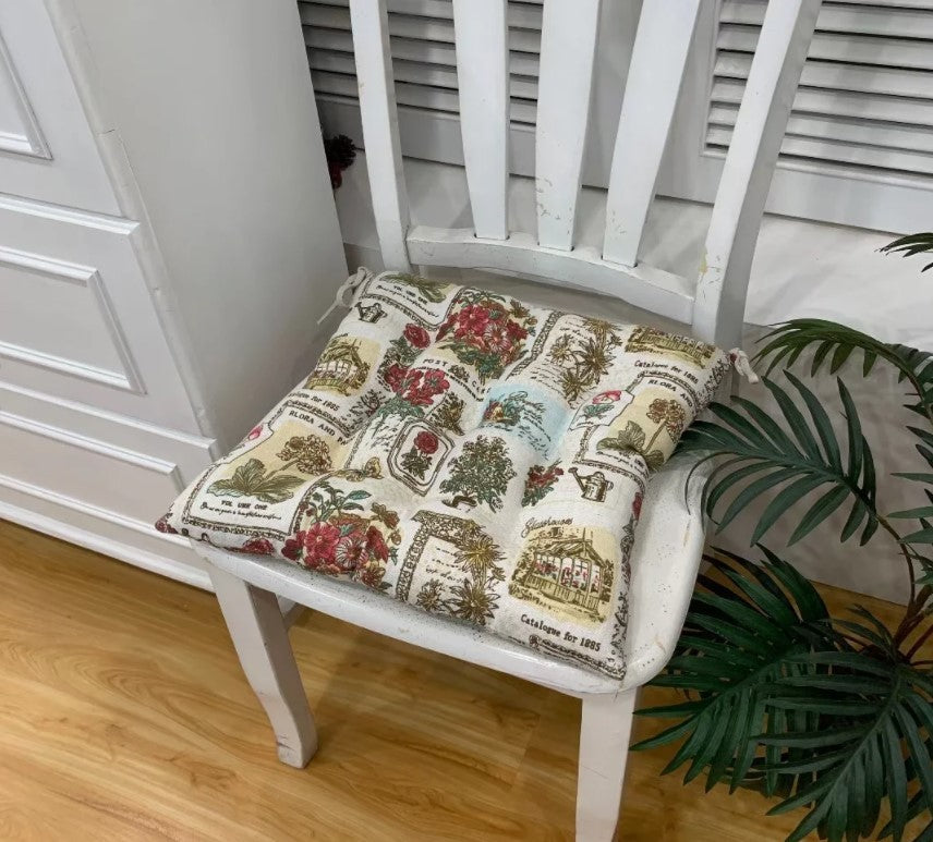 Home Thickened Seat Cushion With Non-slip Straps