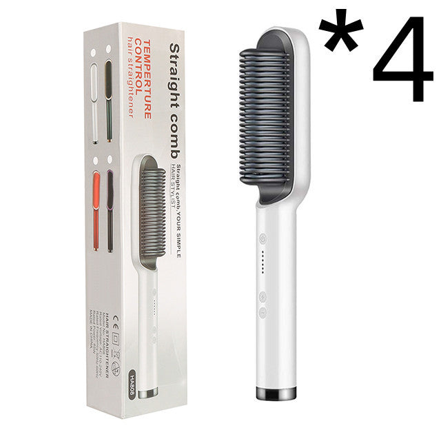 2-in-1 Hair Straightener & Hot Comb – Dual-Purpose Negative Ion Electric Curling Brush