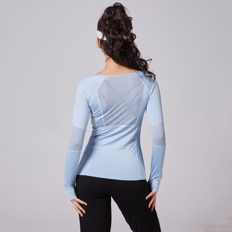Women’s Slim Fit Yoga Top – Long Sleeve Quick-Dry Running & Fitness Shirt