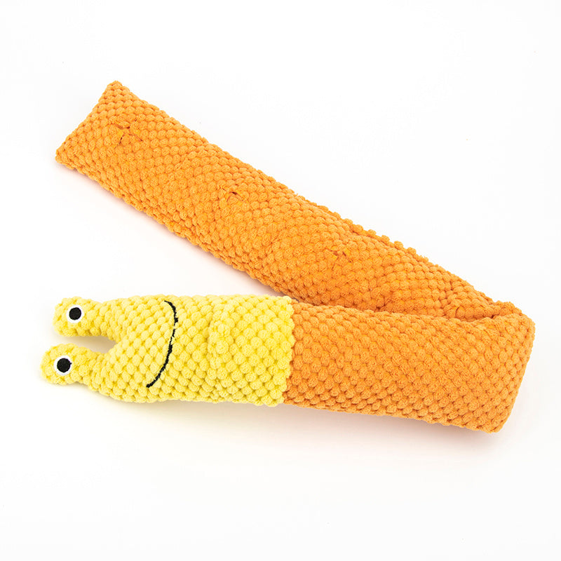 Plush Snail-Shaped Squeaky Dog Snuffle Toy for Treat Dispensing and Brain Enrichment
