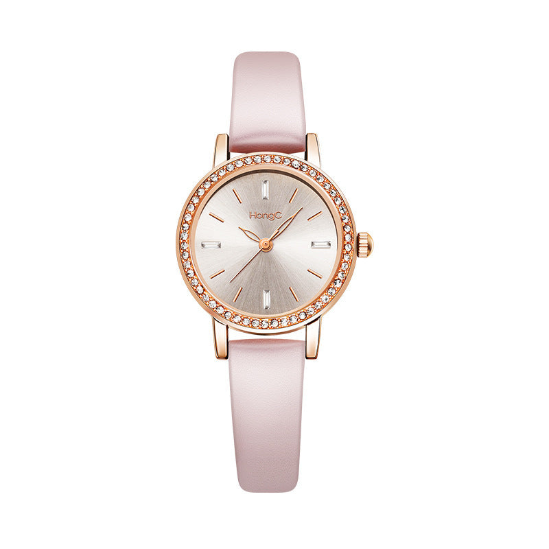 Women’s Fashion Diamond Quartz Watch with World Time