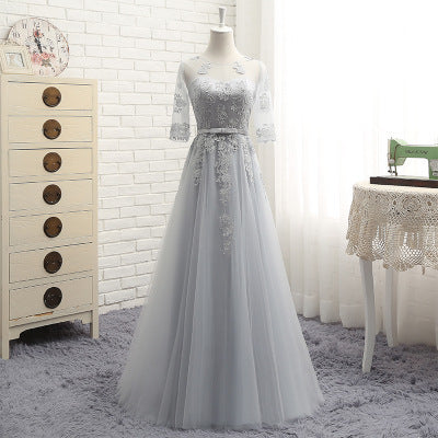 Elegant Mid-Length Polyester Banquet Evening Dress