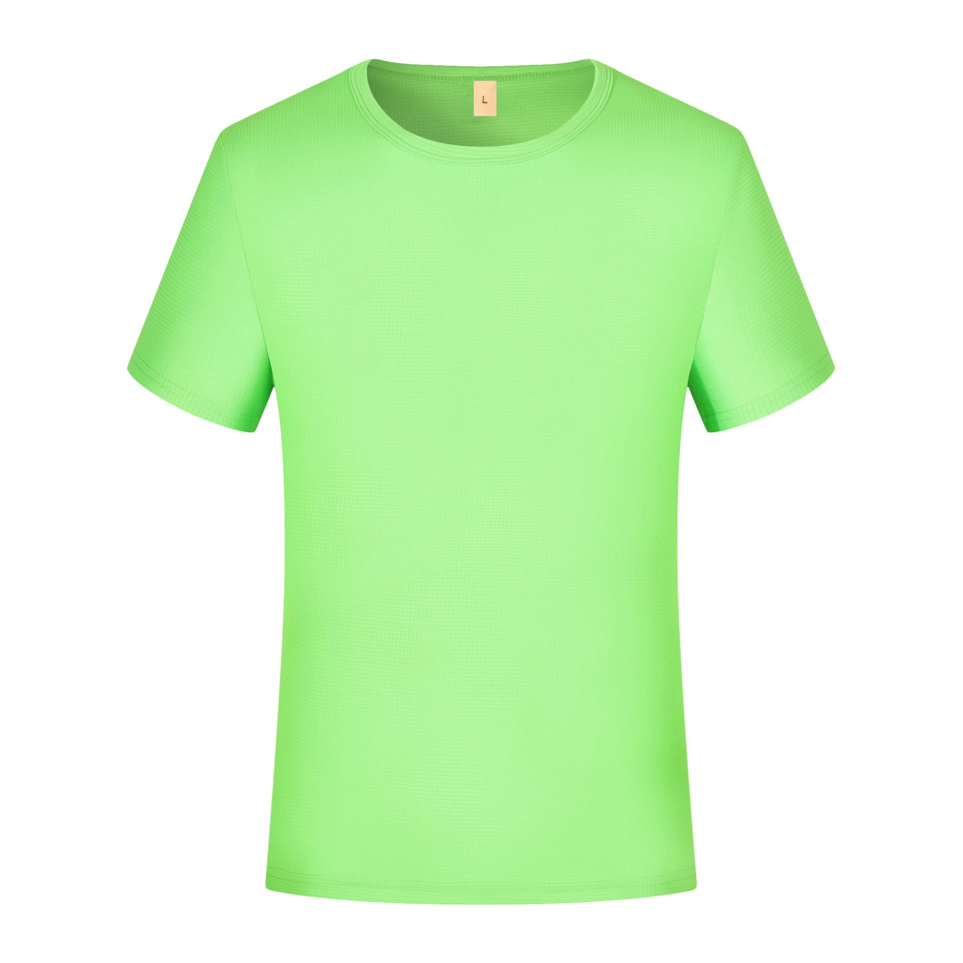 Summer Small Plaid Round Neck Short-sleeved Quick-drying T-shirt