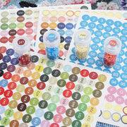 Diamond Painting DMC Color Card Sticker – 100 Round Label Number Stickers