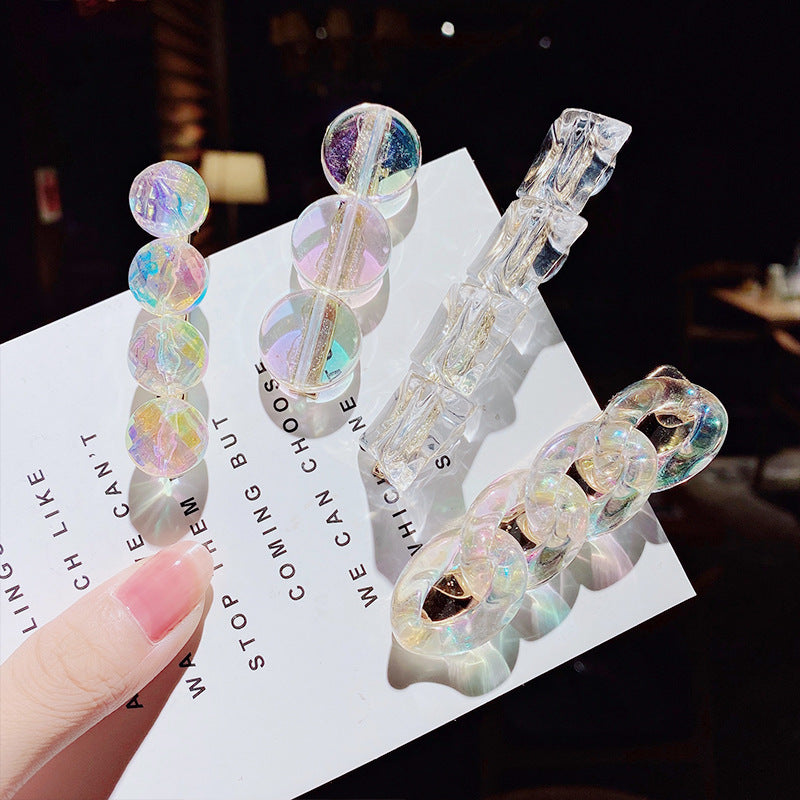 Girly Heart Transparent Hairpin