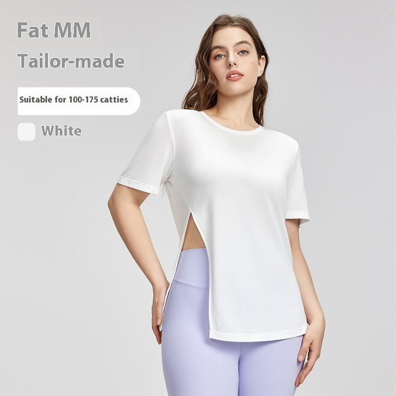 Plus Size Short-sleeved Women's T-shirt Loose Thin Yoga Wear