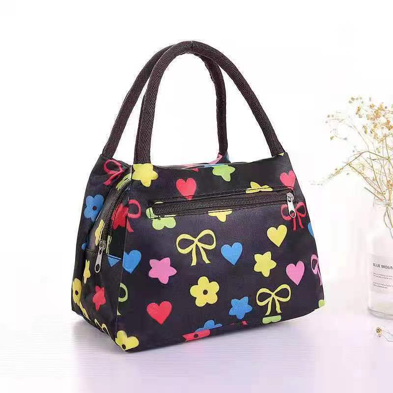 Printed Portable Student Small Cloth Bag – Makeup & Storage Organizer