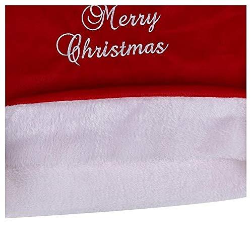 Christmas Red Embroidered Chair Cover Decoration