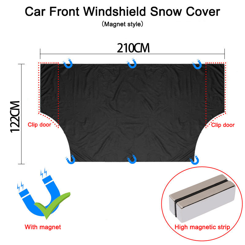 Car Windshield Snow Cover – Ice/Frost Protector with Mirror Covers