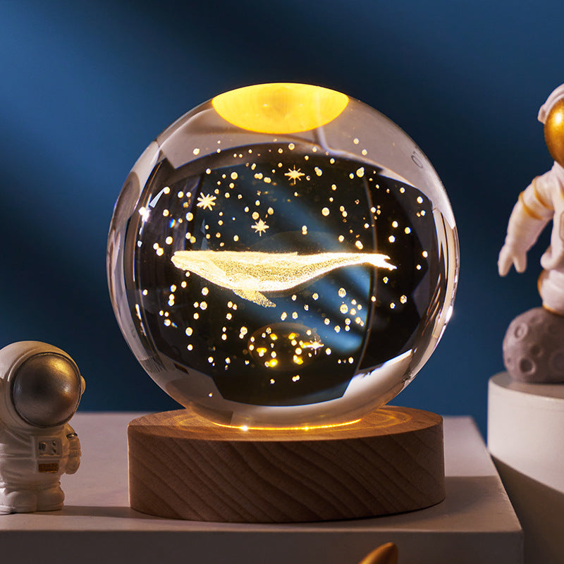 Luminous Starry Sky Moon and Planets Crystal Ball Night Lamp Projection Light
