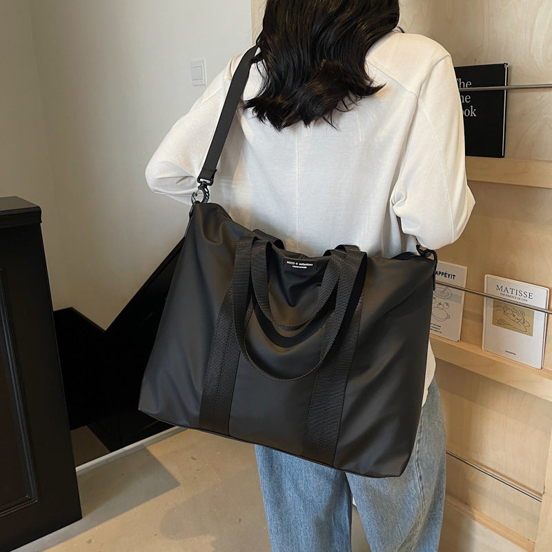 Unisex Solid Color Oxford Cloth Tote Travel Carryall