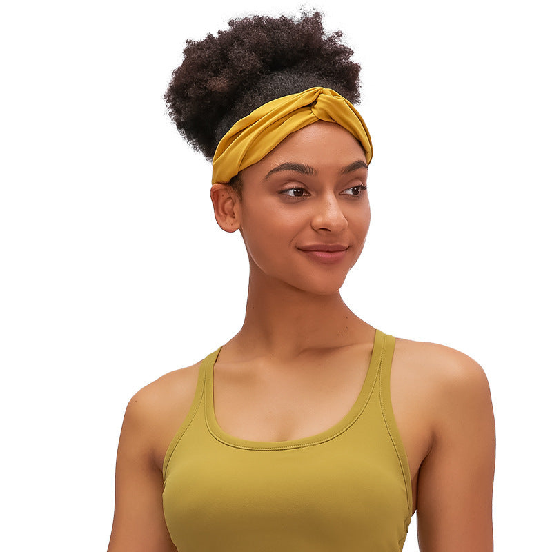 Women’s Yoga Headband – Non-Slip Twist Knot Hair Band for Workout & Fitness