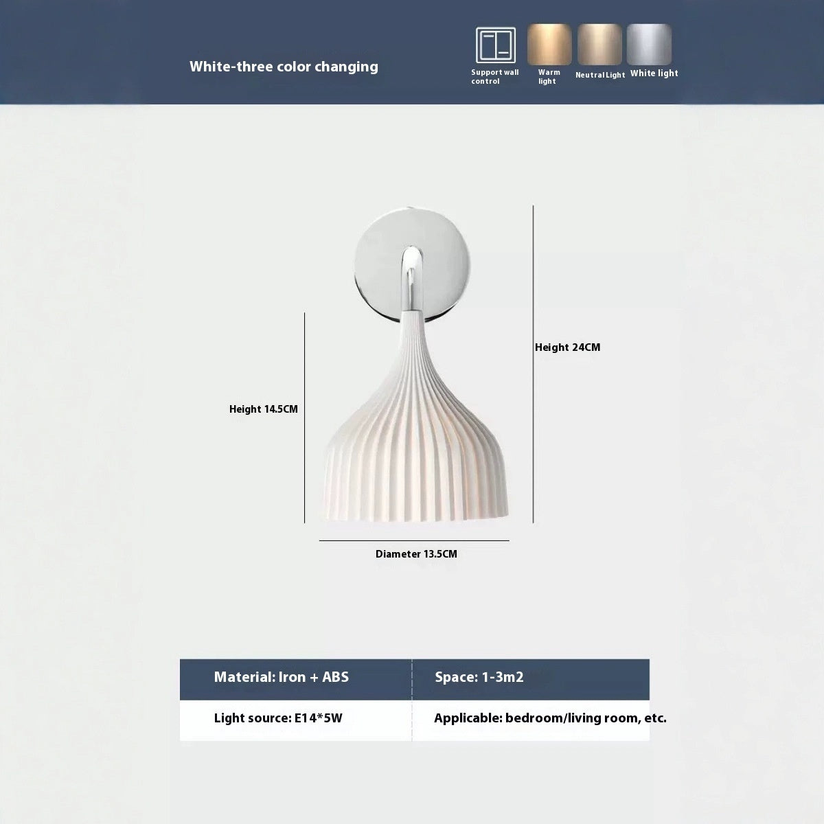 Mid-ancient Cream Style Acrylic Nordic Background Wall Corridor Aisle Balcony Study And Bedroom Bedside Ambience Light