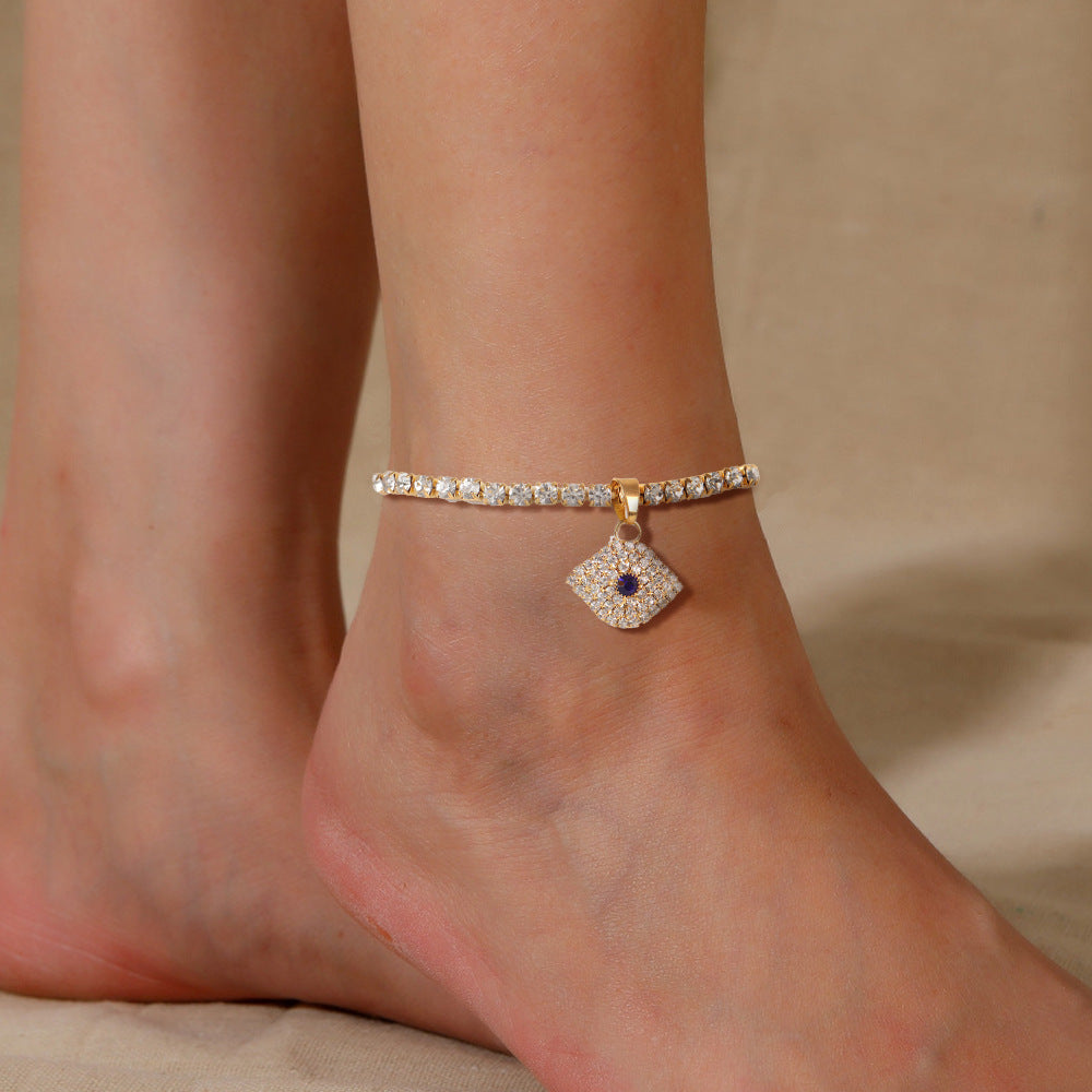 Lady Demon Eye Pendant Feet Chain