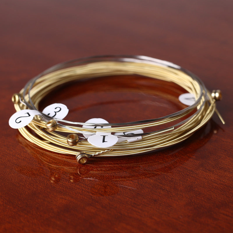 High-Quality Brass Folk Guitar Strings with Blister Packaging