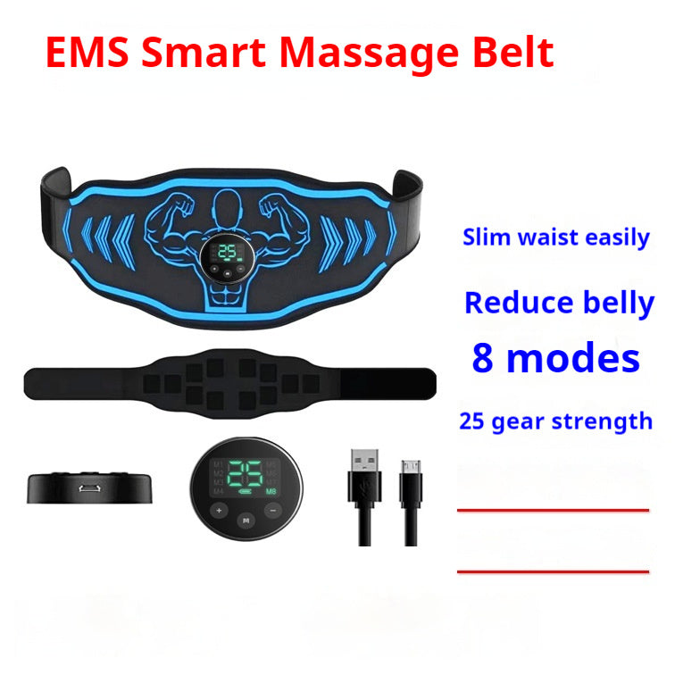 Smart EMS Massage Belt – Home Fitness & Muscle Toning Device