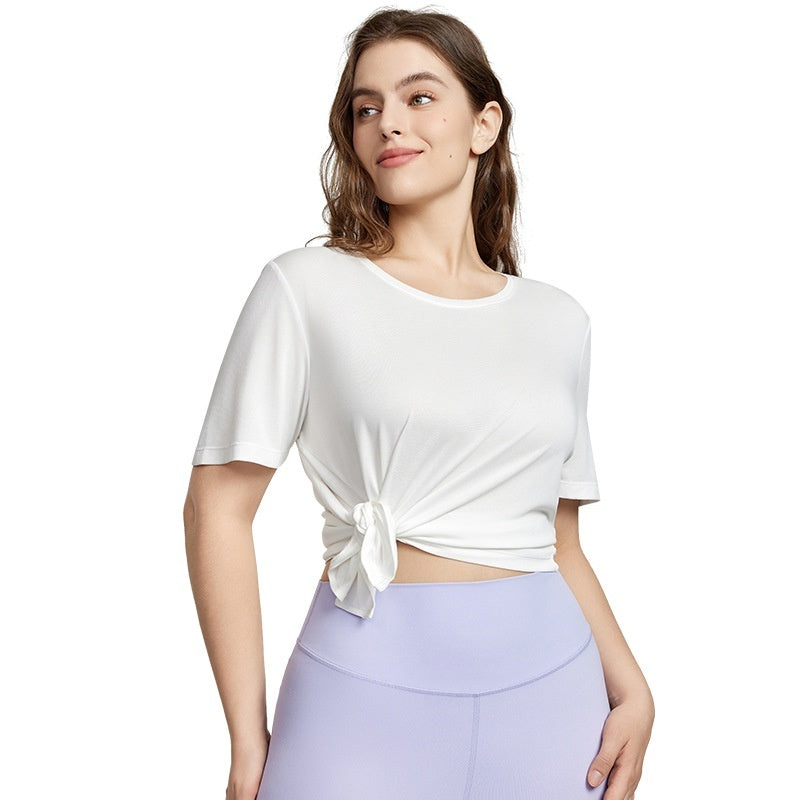 Plus Size Short-sleeved Women's T-shirt Loose Thin Yoga Wear