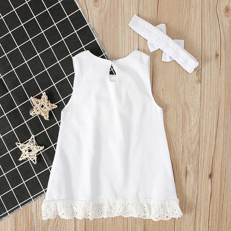 Baby Girl Flower-Sleeve Gauze Dress – Summer Infant Clothes