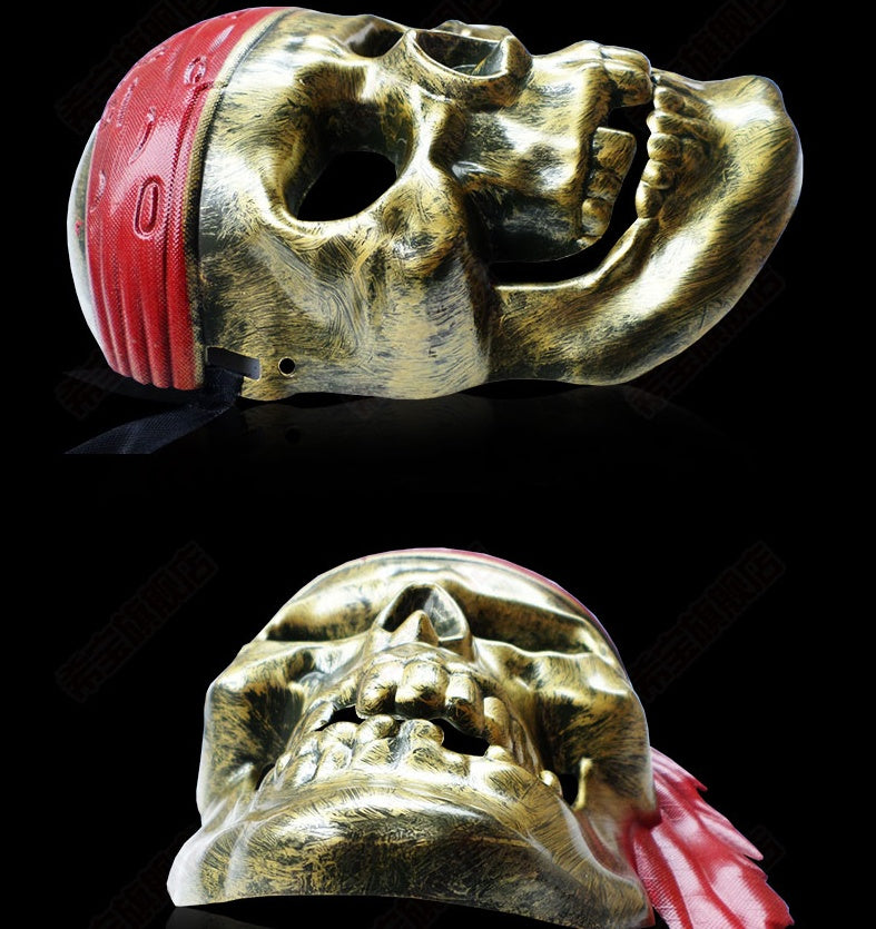 Skull Pirate Mask – Scary Headgear for Halloween Cosplay and Costume Parties