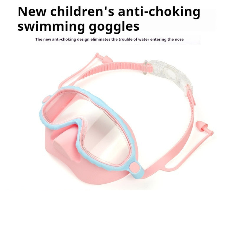 Children's Anti-Choke Swimming Goggles – HD Anti-Fog Large Frame Eye Protection