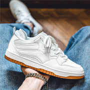 Mens Casual Round Toe Synthetic PU Shoes – Breathable Mesh, Flat Rubber Sole
