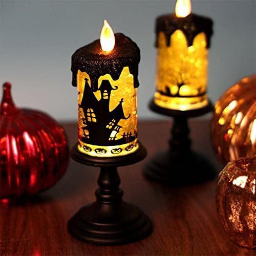 Halloween Decoration Props Candlestick Castle Pumpkin Small Night Lamp