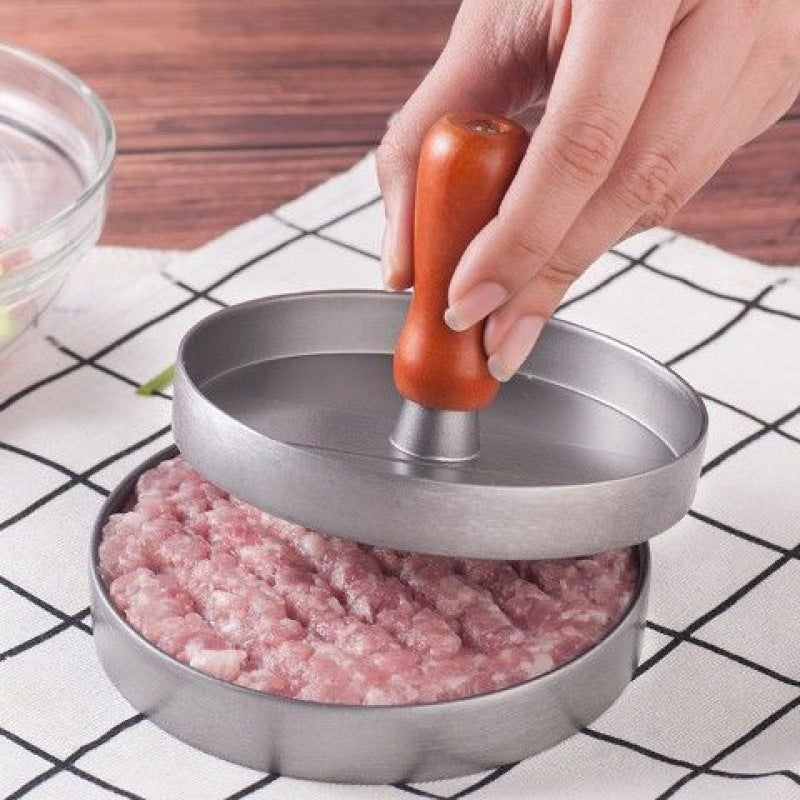 Round Aluminum Burger Press – Perfect Patty Maker for Grilling & Baking