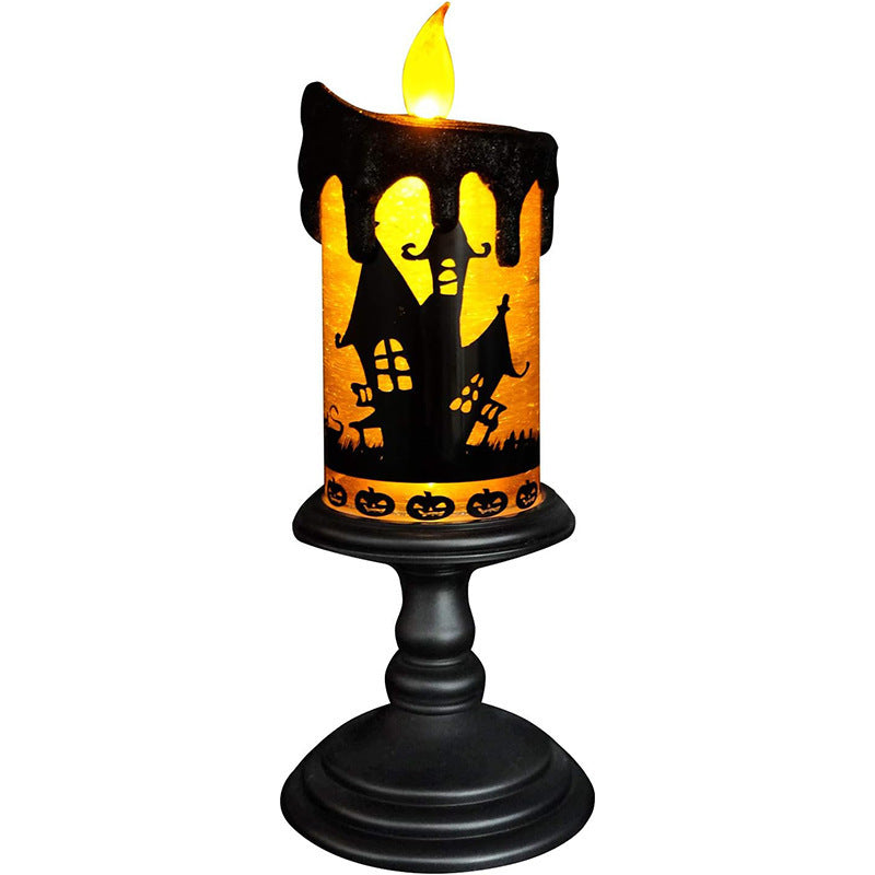 Halloween Decoration Props Candlestick Castle Pumpkin Small Night Lamp