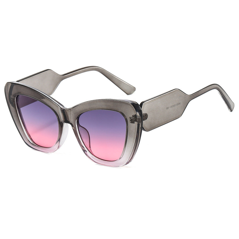 Plain Contrast Color Sunglasses – European & American Fashion Sun Glasses