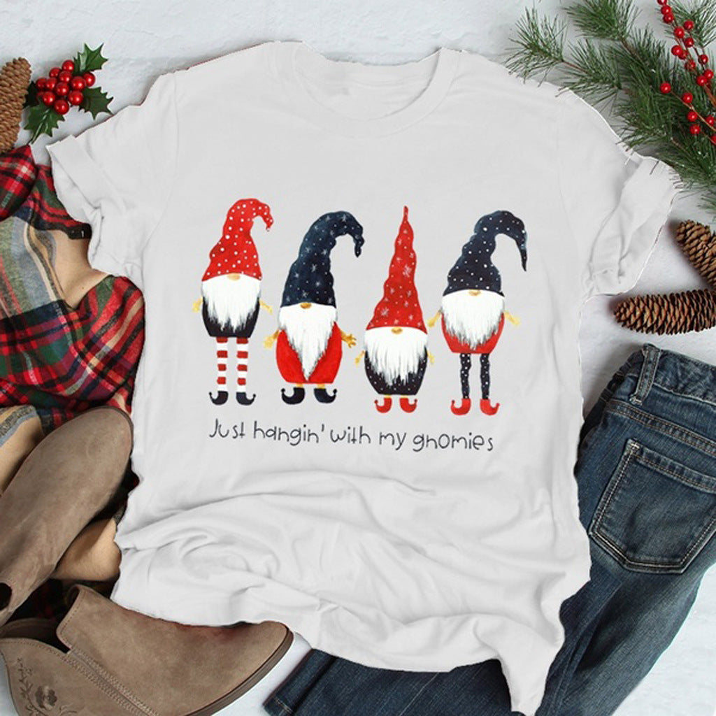 Women's Christmas T-shirt Short Sleeve