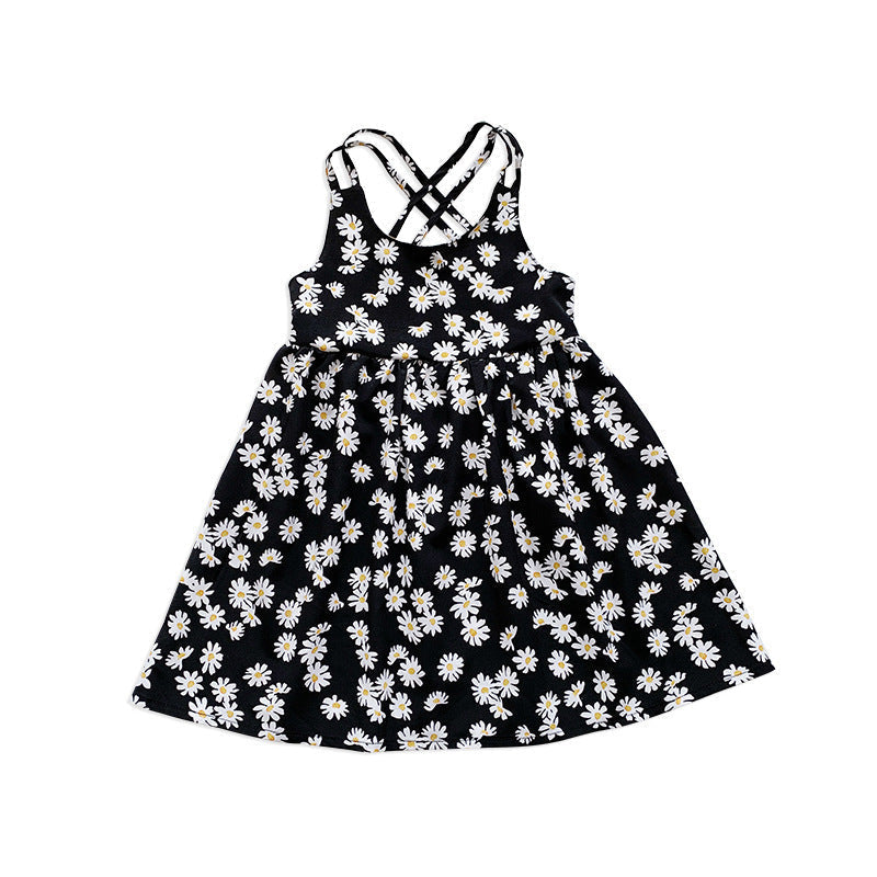 Girls Polyester Princess Dress With Suspenders Regular