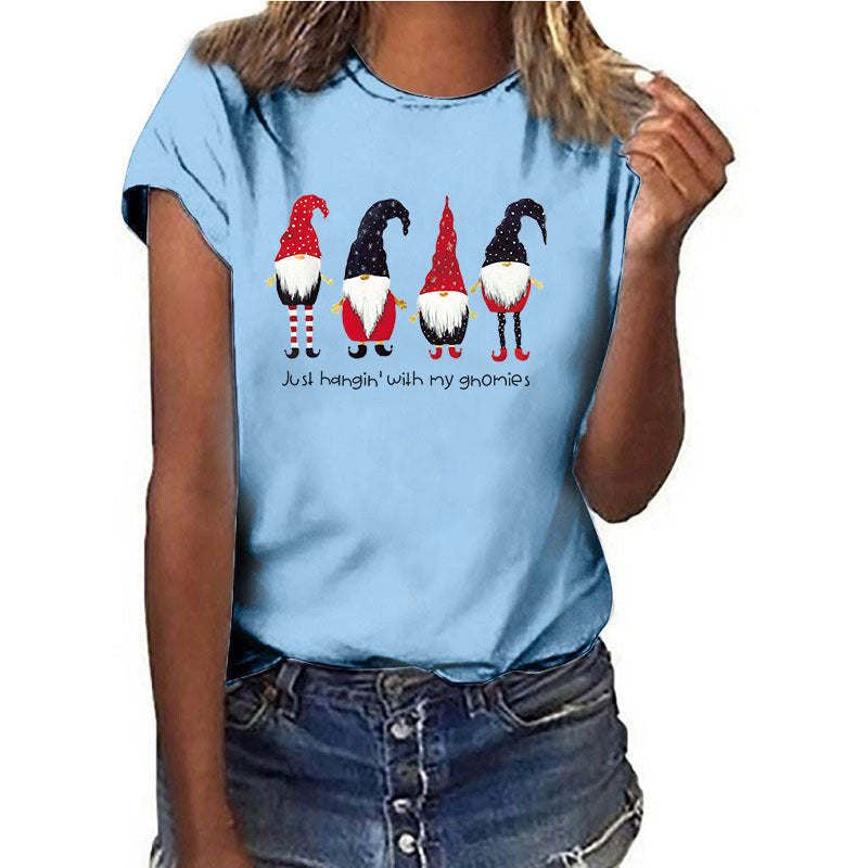 Women's Christmas T-shirt Short Sleeve