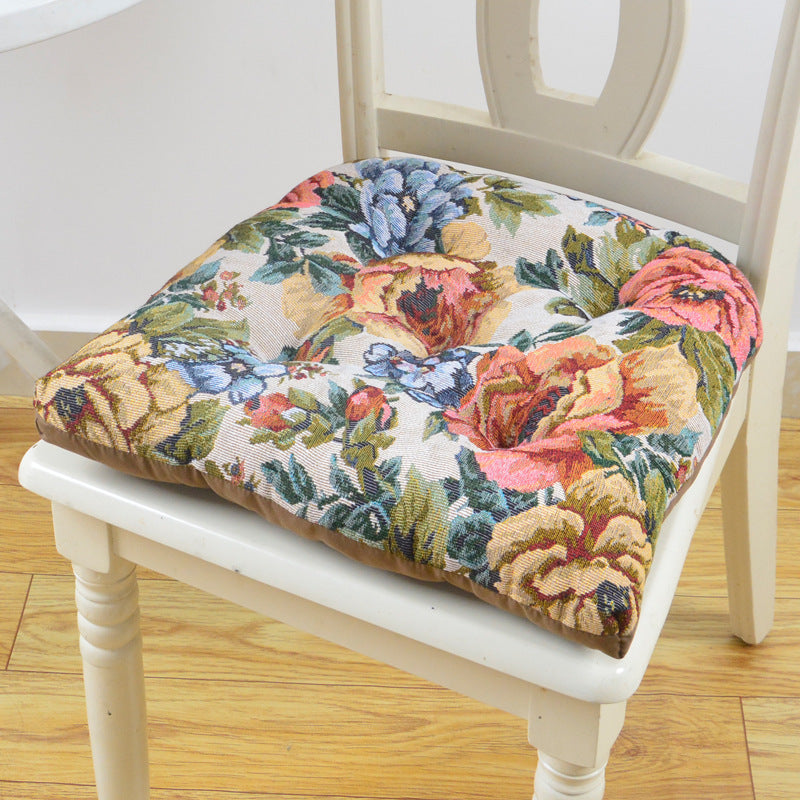 Thickening European Style Seat Cushion Dinning Chair Cushions Cotton Buttocks Mat 16 Colors Car Seat Cushion With Strap Sit Pad