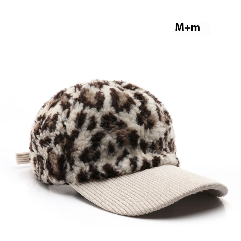 Women's Retro Color-Block Leopard Print Baseball Cap