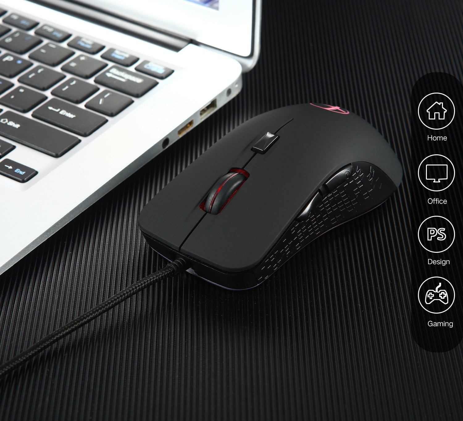 Wired Optical Mouse – 7-Key, 2400 DPI, PS/2 Interface (Office/Gaming)