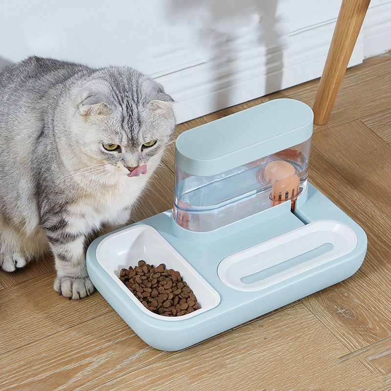 Cat Eating And Drinking Artifact Anti-overturning Cat Automatic Drinking Fountain Rice Bowl