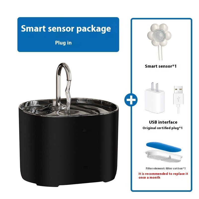 Pet Water Dispenser Loop Filter Smart Cat Water Feeder Alloy Fountain
