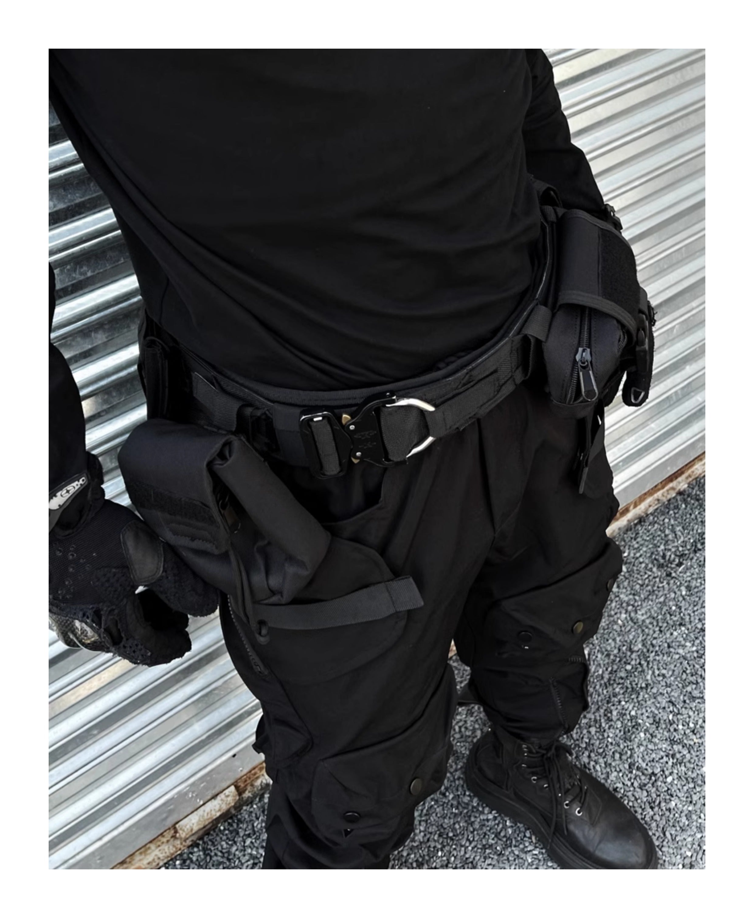 Black Multi-Functional Tactical Belt – Adjustable Double-Layer Design for Men & Women