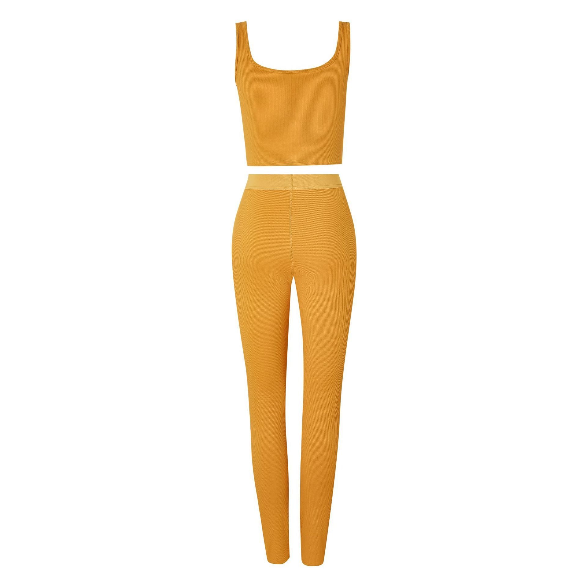Women’s Seamless Tank Top and High-Waist Leggings 2-Piece Set