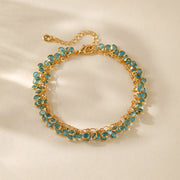 Copper Plating 18K Real Gold Multi-layer Women's New Bracelet