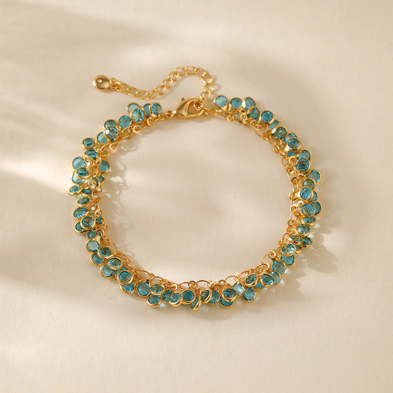 18K Gold Plated Copper Multi Layer Women's Bracelet