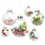 Transparent Plastic Christmas Balls With Hat Arcade Party Decoration